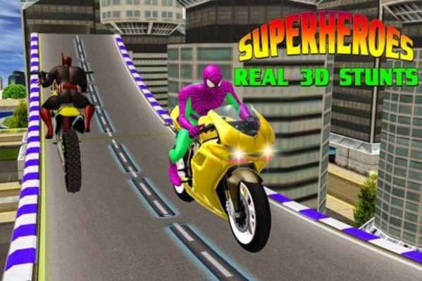 Play Superheroes Bike Stunts 