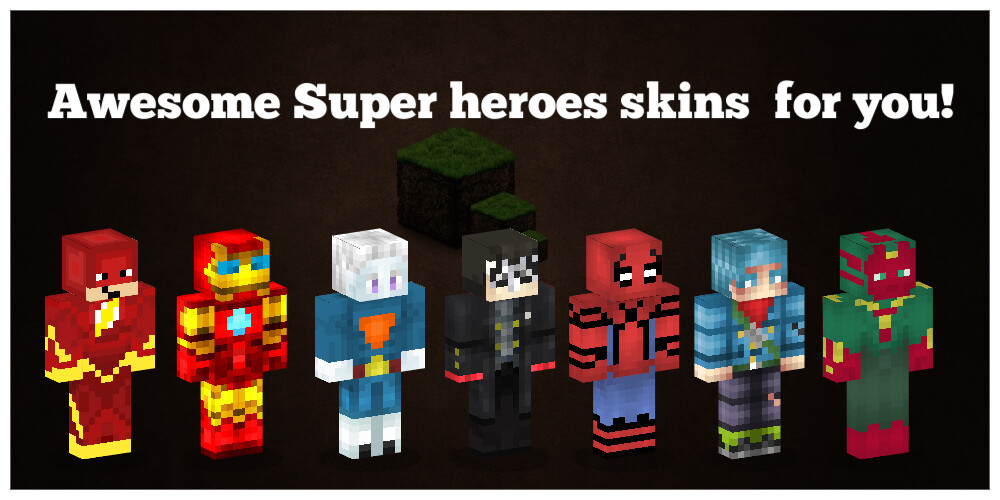 Play Superhero skins for Minecraft MCPE 