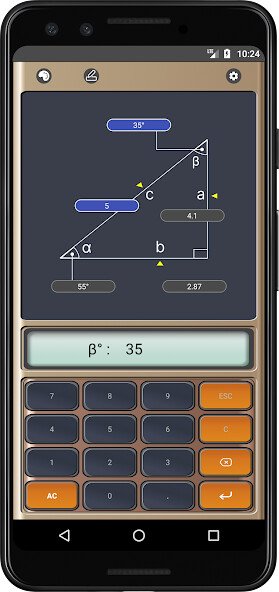 Play APK Triangle Calculator  and enjoy Triangle Calculator with UptoPlay com.sample.trigcaclulator