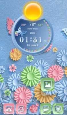 Play TSF NEXT ADW Nova LAUNCHER 3D PAPER FLOWERS THEME 