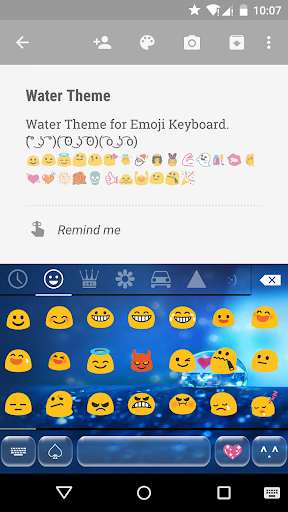 Play APK Water Emoji Keyboard Theme  and enjoy Water Emoji Keyboard Theme with UptoPlay com.kkkeyboard.emoji.keyboard.theme.Water