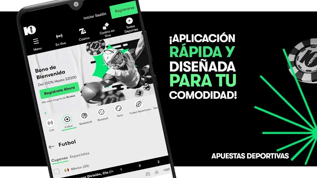 Play 10bet.mx - Apuestas  Casino as an online game 10bet.mx - Apuestas  Casino with UptoPlay