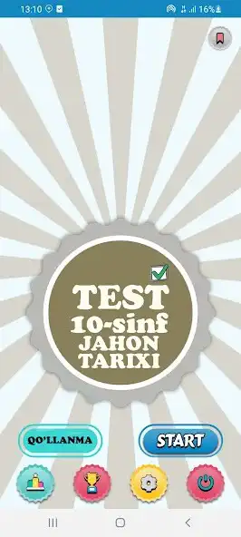 Play 10-sinf Jahon tarixi. Umumiy testlar toplami  and enjoy 10-sinf Jahon tarixi. Umumiy testlar toplami with UptoPlay