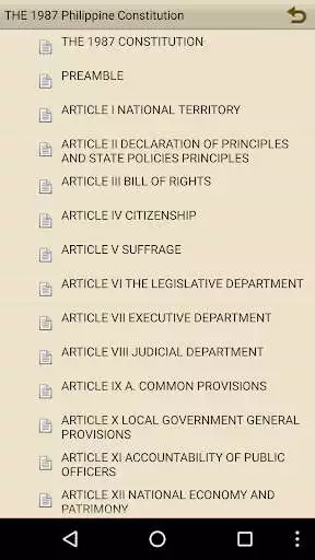 Play APK 1987 Philippine Constitution  and enjoy 1987 Philippine Constitution with UptoPlay com.jtac.philcons.AOWCCDCGLWUQPGRJ