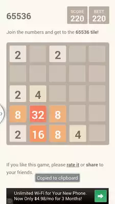 Play 2048 5x5 as an online game 2048 5x5 with UptoPlay