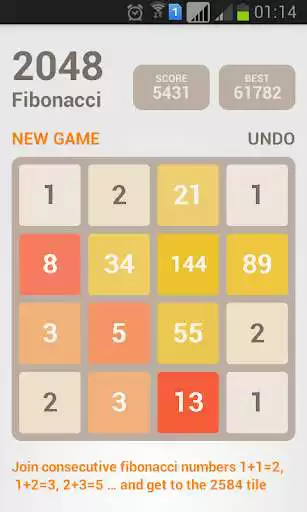 Play 2048 Fibonacci