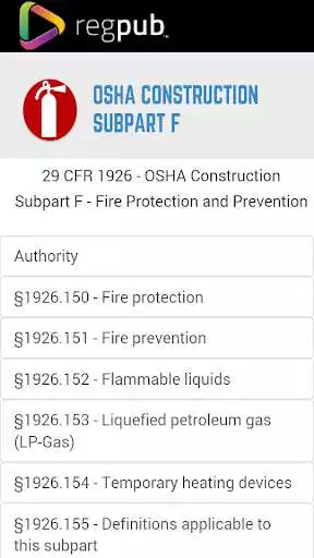 Play 29 CFR 1926 - Subpart F