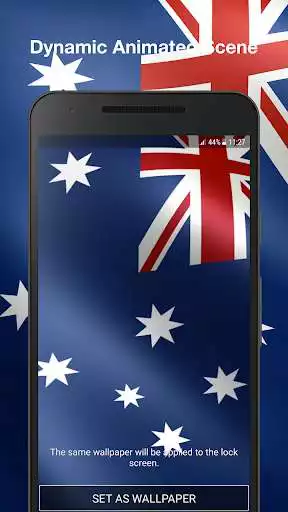 Play 3D Australia Flag Live Wallpaper