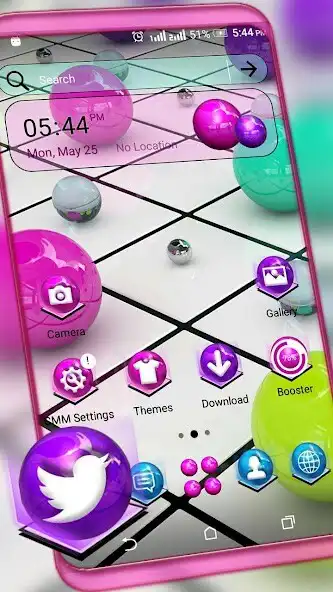 Play 3D Color Balls Launcher Theme  and enjoy 3D Color Balls Launcher Theme with UptoPlay