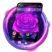 Free play online 3D Galaxy Rose Theme APK