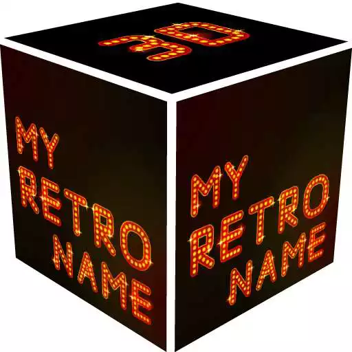 Free play online 3D My Retro Name Wallpaper  APK