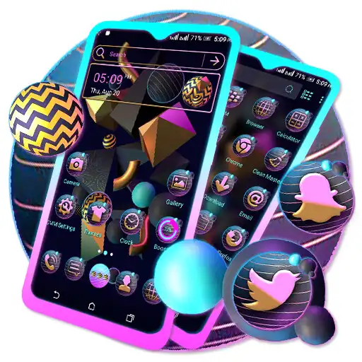 Play 3D Shapes Launcher Theme APK