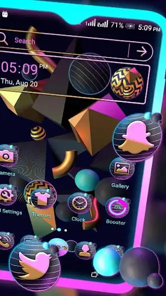 Play 3D Shapes Launcher Theme  and enjoy 3D Shapes Launcher Theme with UptoPlay