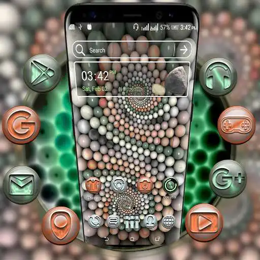 Play 3D Spiral Stones Launcher Theme APK