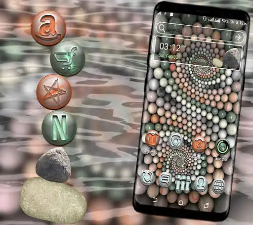 Play 3D Spiral Stones Launcher Theme  and enjoy 3D Spiral Stones Launcher Theme with UptoPlay