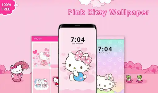 Play 4K Pink Kitty Wallpaper  and enjoy 4K Pink Kitty Wallpaper with UptoPlay
