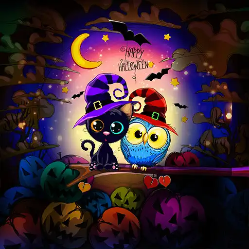 Play 4K Wallpaper HD - Halloween Owl and Cat APK