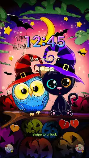 Play 4K Wallpaper HD - Halloween Owl and Cat  and enjoy 4K Wallpaper HD - Halloween Owl and Cat with UptoPlay