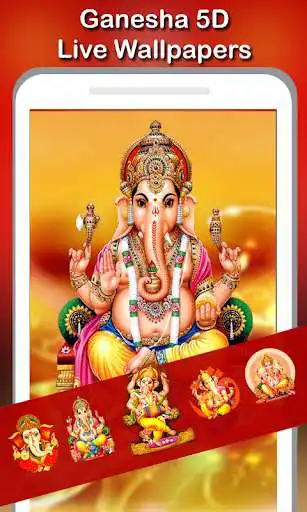 Play 5D Ganesh Live Wallpaper  and enjoy 5D Ganesh Live Wallpaper with UptoPlay