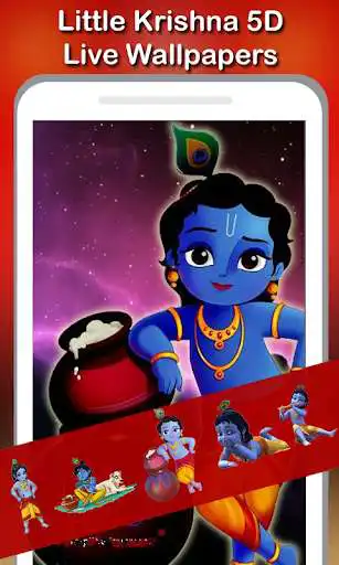 Play 5D Little Krishna Live Wallpapers  and enjoy 5D Little Krishna Live Wallpapers with UptoPlay