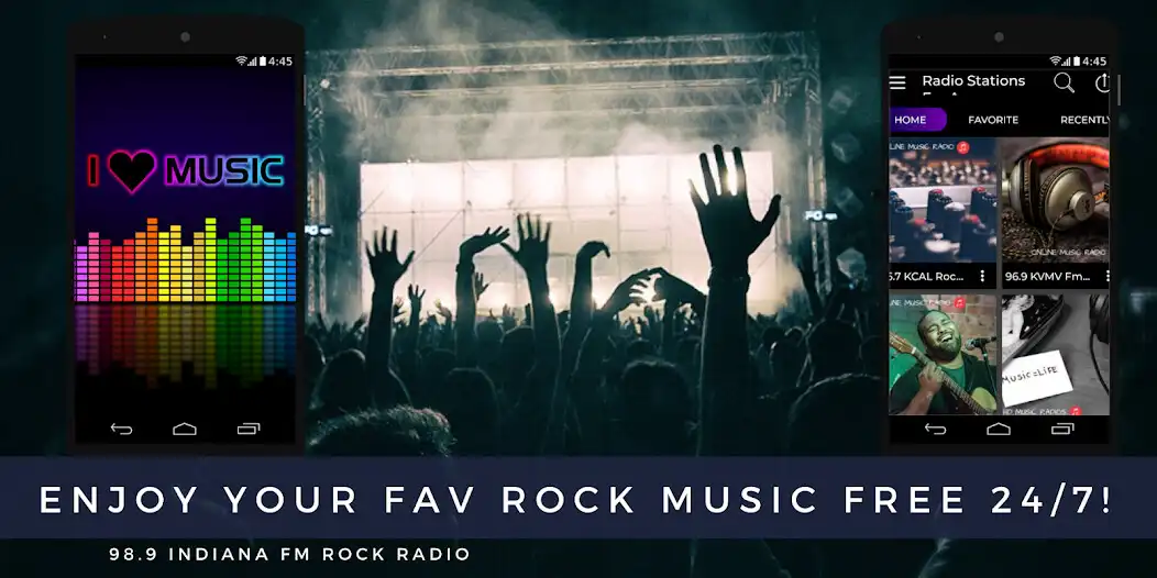 Play 98.9 FM Indiana Rock Music Radio Stations 98.9 HD  and enjoy 98.9 FM Indiana Rock Music Radio Stations 98.9 HD with UptoPlay