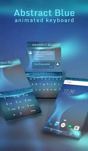 Play Abstract Blue Animated Keyboard + Live Wallpaper  and enjoy Abstract Blue Animated Keyboard + Live Wallpaper with UptoPlay