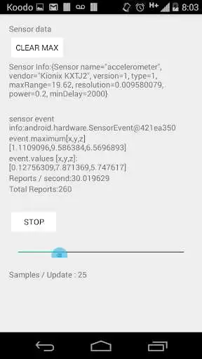 Play Accelerometer Sensor Data