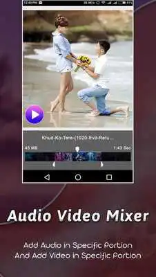 Play Add Audio to Video : Audio Video Mixer