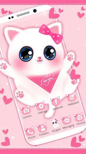 Play Adorable Pink Cat Themes HD Wallpapers 3D icons  and enjoy Adorable Pink Cat Themes HD Wallpapers 3D icons with UptoPlay