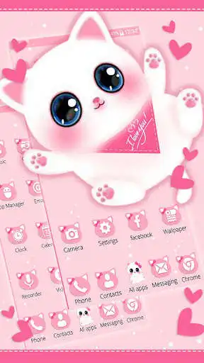 Play Adorable Pink Cat Themes HD Wallpapers 3D icons as an online game Adorable Pink Cat Themes HD Wallpapers 3D icons with UptoPlay