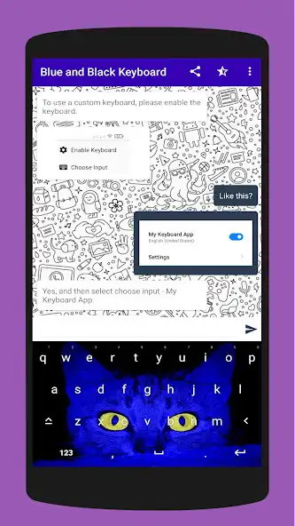 Play Aesthetic Black Blue Keyboard as an online game Aesthetic Black Blue Keyboard with UptoPlay