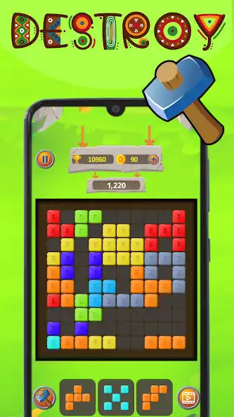 Play African Blocks Puzzle as an online game African Blocks Puzzle with UptoPlay