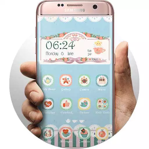 Free play online Afternoon Tea Launcher Theme  APK