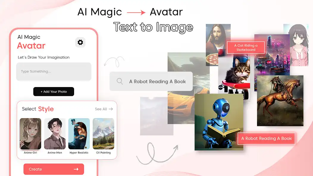 Play AI Magic Avtar - Text to Image  and enjoy AI Magic Avtar - Text to Image with UptoPlay