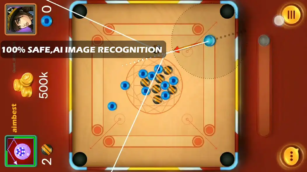 Play Aim Cool for Carrom Pool as an online game Aim Cool for Carrom Pool with UptoPlay