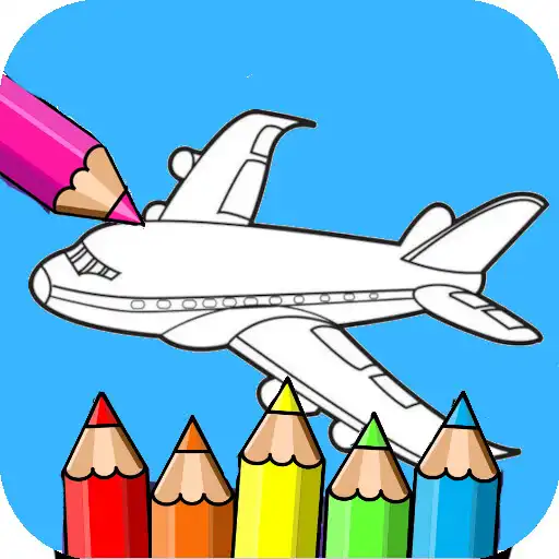 Play airplane cartoon coloring APK