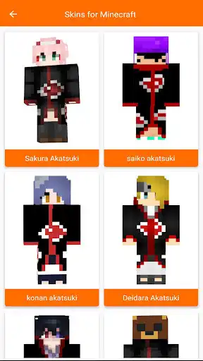 Play Akatsuki Skins For Minecraft  and enjoy Akatsuki Skins For Minecraft with UptoPlay