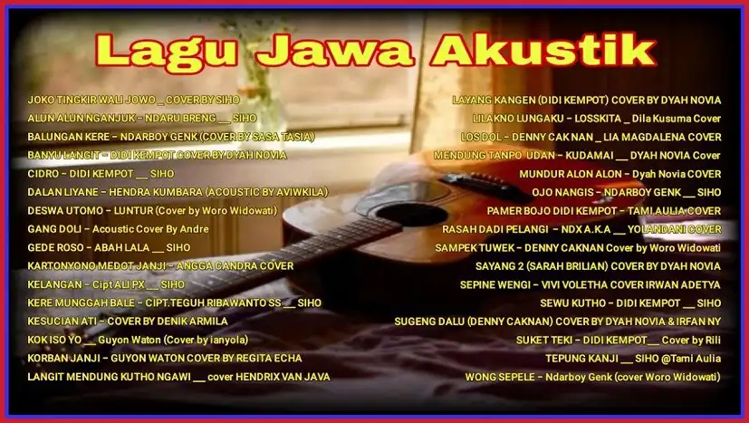 Play Akustik Jawa Joss Mp3 Offline  and enjoy Akustik Jawa Joss Mp3 Offline with UptoPlay