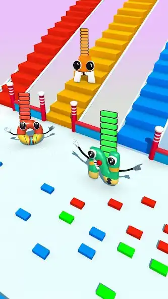 Play Alphabet Bridge Run Race 3D as an online game Alphabet Bridge Run Race 3D with UptoPlay