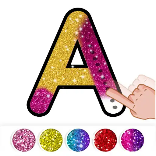 Play Alphabets Coloring book Glitter and Fireworks APK