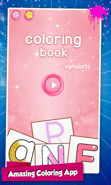 Play Alphabets Coloring book Glitter and Fireworks  and enjoy Alphabets Coloring book Glitter and Fireworks with UptoPlay