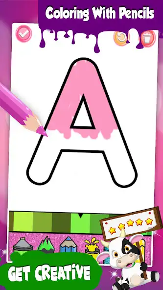 Play Alphabets Coloring book Glitter and Fireworks as an online game Alphabets Coloring book Glitter and Fireworks with UptoPlay