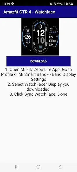 Play Amazfit GTR 4 WFace as an online game Amazfit GTR 4 WFace with UptoPlay