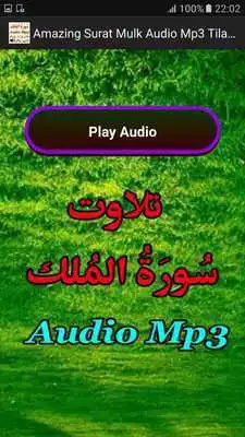 Play Amazing Surat Mulk Audio Mp3