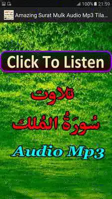 Play Amazing Surat Mulk Audio Mp3