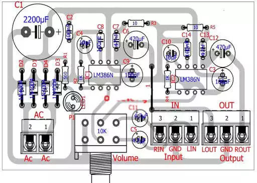 Play Amplifier Circuit Board Diagram