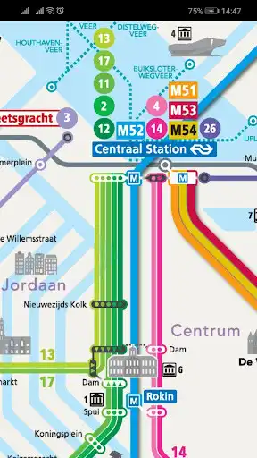 Play Amsterdam Metro  Tram Map