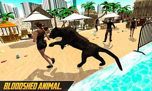 Play Angry Black Wild Panther Simulator 2019 as an online game Angry Black Wild Panther Simulator 2019 with UptoPlay