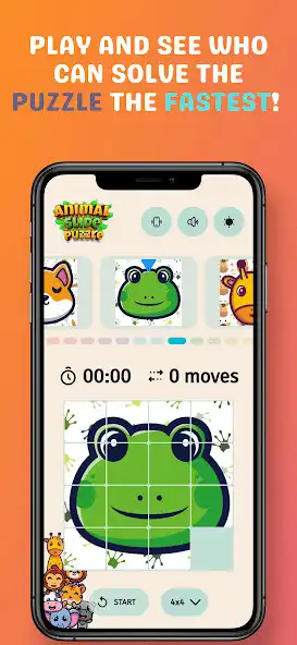 Play Animal Slide Puzzle For Kids as an online game Animal Slide Puzzle For Kids with UptoPlay