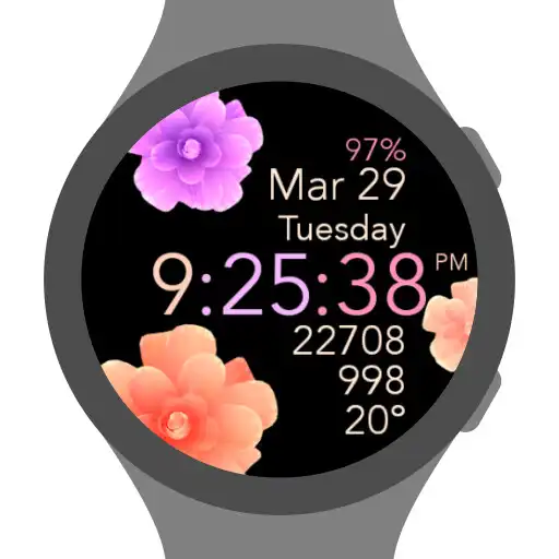 Play Animated Flowers Watch Face APK